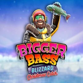Bigger Bass Blizzard Christmas Catch slot logo by Pragmatic Play at Priced Up Casino