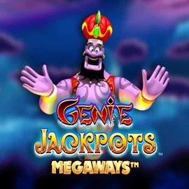Genie Jackpots Megaways slot logo by Blueprint Gaming at Priced Up CasinoGenie Jackpots Megaways