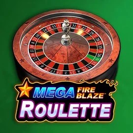 Mega Fire Blaze Roulette online game logo by Playtech on priced-upcasino.co.uk