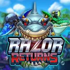 Razor Returns slot logo by Push Gaming at Priced Up CasinoRazor Returns